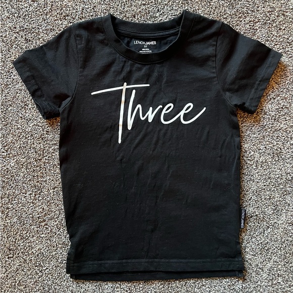 Lenox James, SIGNATURE THIRD BIRTHDAY TEE - BLACK, 3T - Picture 1 of 4